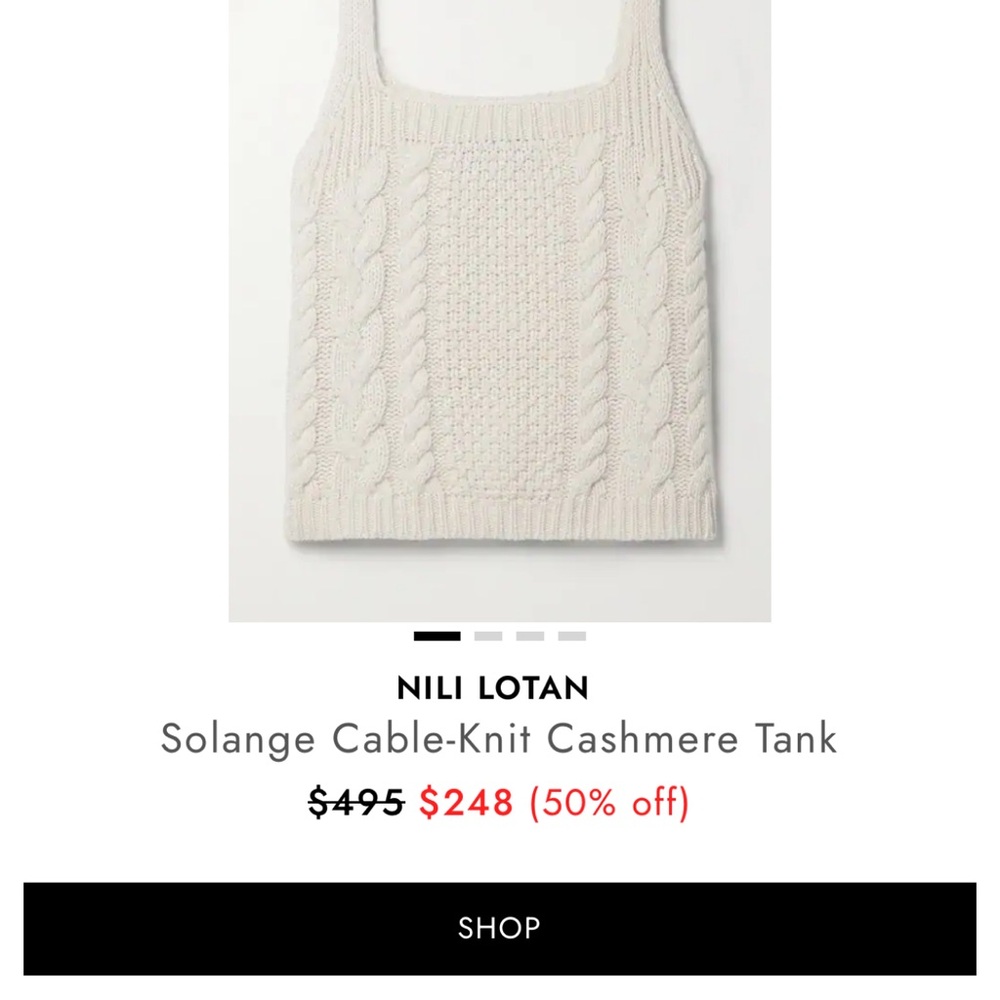 Nili Lotan cashmere tank s